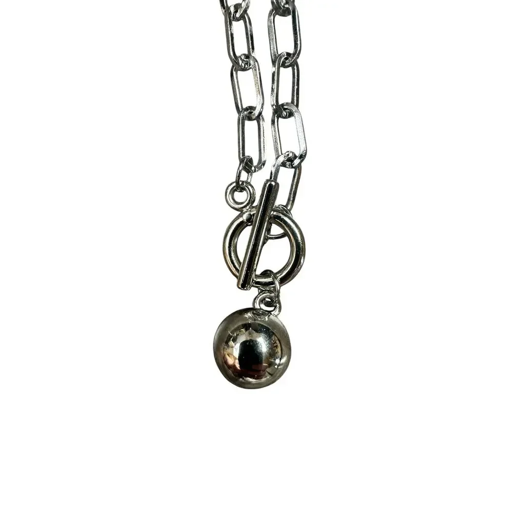 Andrew Christian Ball and Chain Necklace Silver — One Size